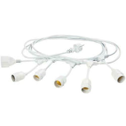 Catena luminosa cordone con portalampade bianco 5 mt (enjoy) 230/02 - Sovil