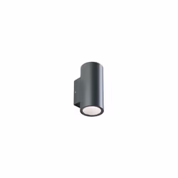 Applique Applique da Esterno a LED 3W+3W 4000K Sovil Grigio Applique in alluminio pressofuso Finitura goffrata Diffusori in v ...