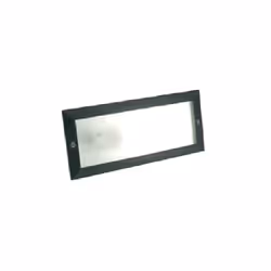 Lampada segnapasso da incasso a parete con struttura in alluminio pressofuso e trattamento anticorrosivo. Il diffusore è in v ...
