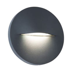 Segnapasso Tondo Moderno Open Alluminio Grafite 3W Led 4000K
