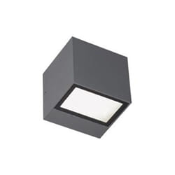 Applique Da Esterno Mini Biemissione Box Alluminio Grafite 5,5+5,5W Led 3000K