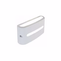 Applique Applique da Esterno a LED 10W 4000K Sovil Bianco Applique in alluminio pressofuso Finitura goffrata Diffusore in res ...