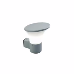 Applique in pressofusione di alluminio. Diffusore in termoplastico opalino. Altezza max lampada: 160mm. Alimentazione 230 V ~ ...