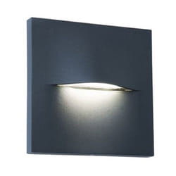 Segnapasso Quadrato Moderno Open Alluminio Grafite 3W Led 4000K