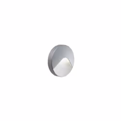 Applique / segnapasso tondo in termoplastico. Diffusore in termoplastico trasparente. Illuminazione con 12 LED SMD 2835. Cons ...