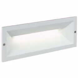 Incasso in pressofusione di alluminio. Diffusore in termoplastico opalino. Controscatola in termoplastico. Illuminazione a 12 ...
