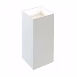 Collezione Tower EFFETTO D'OMBRA GEOMETRICO NETTO Lampada da parete in alluminio pressofuso, bianco goffrato, dalla linea squ ...