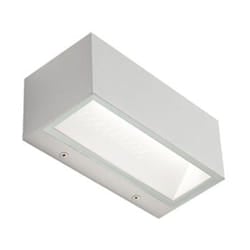 Applique Da Esterno Media Biemissione Box Alluminio Bianco 12W Led 3000K