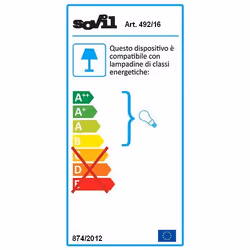 Lampada Applique con Griglia Colore Grigio per Esterno Linea Umbe Sovil - Vista aggiuntiva 3