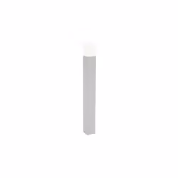 Paletto in pressofusione di alluminio. Diffusore in termoplastico opalino. Illuminazione con 18 LED SMD 2835. Consumo: 7W. Re ...