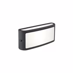 Applique Applique da Esterno a LED 10W 3000K Sovil Grigio Applique in alluminio pressofuso Finitura goffrata Diffusore in res ...