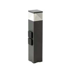 Paletto Basso Moderno Diamond Con Prese Alluminio Grafite 12W Led 3000K
