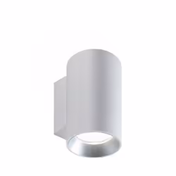 Collezione Show LUCE CILINDRICA Lampada da parete a due luci, in alluminio pressofuso color bianco goffrato.. Dalla linea ton ...