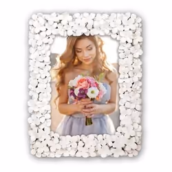 ZEP Blumen, Cornice per foto singola, Bianco, Tavolo, 13 x 18 cm, Paesaggio/Ritratto, 1 pz