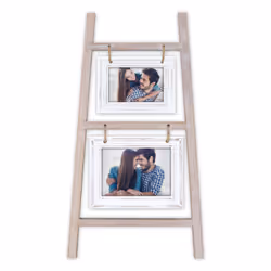 ZEP UT445, Cornice per foto multipla, MDF, Legno, Bianco, Legno, Tavolo, Rettangolare, Sistema clip-fix