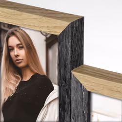 ZEP DN485B cornice per quadro Cornice per foto multipla Nero, Legno