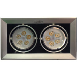 Wisdom - Faretto Led Ad Incasso Per Ambienti Commerciali Da 2x5w Orientabili - -Bianco Caldo -