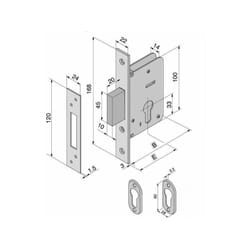 Vigor - Serratura Inf.Legno 020.60.00.0 Welka