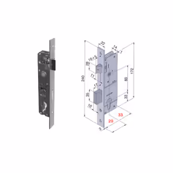 Welka 10125100E Serratura Infilare Cil Sag F22- SPECIFICHE DEL PRODOTTO -10125100E