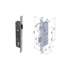 Vigor - Welka 10125100E Serratura Infilare Cil Sag F22