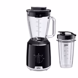 Braun JB1051, Frullatore da tavolo, 1,25 L, Funzione pulsante, Tritaghiaccio, 0,9 m, 600 W