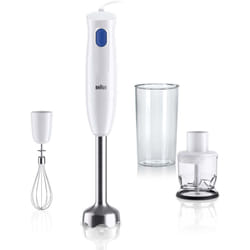 Braun - MQ10.202M MultiQuick 1 - Frullatore ad immersione extra leggero con base in acciaio inox e sistema EasyTwist incluso, frusta e misurino da