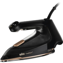 Braun FI 7276 BK FreeStyle 7 Ferro a vapore Nero, Oro
