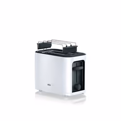 Braun HT3000WH, 2 fetta/e, Nero, Bianco, Pulsanti, Manopola, 1000 W