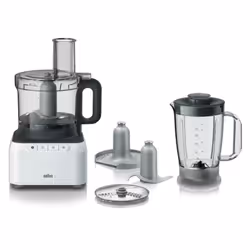 Braun FP3131WH, 2,1 L, Grigio, Bianco, Pulsanti, Miscelatura, 800 W, 230 mm