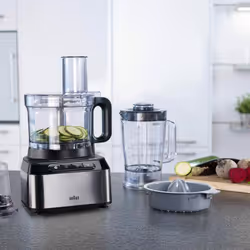 Braun FP 3233 SI robot da cucina 800 W 2,1 L Nero, Acciaio inox - Vista aggiuntiva 7