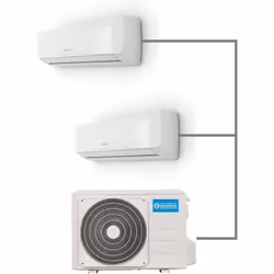 ARYAL S2 E DUAL 14 (9+12) Il dual split ad alta efficienza energetica Il multisplit ad alta efficienza di Olimpia Splendid co ...