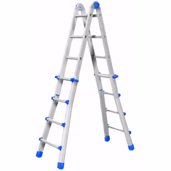 EQUIPE Scala in alluminio estruso, a sfilo telescopico, il tronco esterno ha la base allargata.Concepita per uso professional ...
