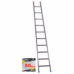 Professionale ad uso intensivo. Montante in alluminio elettrosaldato (sezione profilo mm 60x25 fino a 14 gradini, mm 73x25 da ...