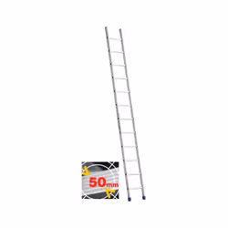 Professionale ad uso intensivo. Montante in alluminio elettrosaldato (sezione profilo mm 60x25 fino a 14 gradini, mm 73x25 da ...