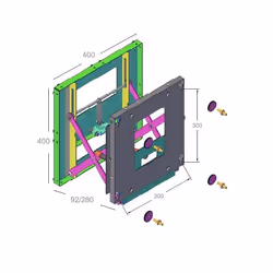 ITB PM4650 Supporto per display espositivi 22" Argento - Vista aggiuntiva 5
