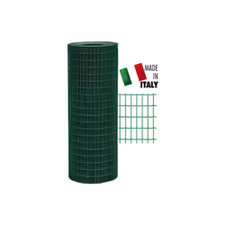 Rete elettrosaldata zincata e plasticata h.200 cm 25 mt.La rete elettrosaldata zincata e plasticata con altezza di 200 cm e l ...