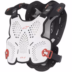 Alpinestars A-1 Protezione toracica 2016, nero-bianco, dimensione XL 2XL per uomo