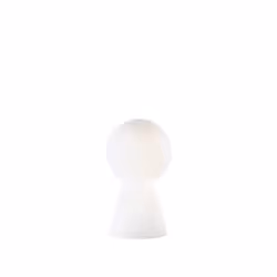 Ideal Lux BIRILLO TL1 SMALL, Bianco, Vetro, Metallo, Soggiorno, IP20, E27, 1 lampadina(e)