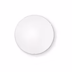Collezione SIMPLY SEMPLICITA' Plafoniera a 1 luce con diffusore in vetro trasparente sabbiato. Ganci ferma vetro in metallo s ...