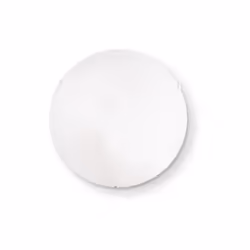 Collezione SIMPLY SEMPLICITA' Plafoniera a 2 luci con diffusore in vetro trasparente sabbiato. Ganci ferma vetro in metallo s ...