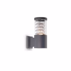 Ideal Lux Tronco AP1, Illuminazione da parete da esterno, Antracite, Alluminio, Vetro, IP44, Entrata, Trasparente