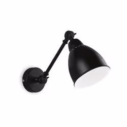 Collezione NEWTON DIFFUSORI REGOLABILI Applique a 1 luce con montatura e diffusore in metallo finitura vernice nera opaca. Br ...