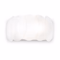 Collezione OVALINO DELICATE LAMPADE ONDULATE Applique a 2 luci con diffusore composto da elementi circolari in lastra di vetr ...