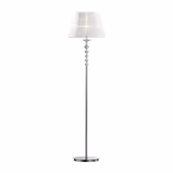 Ideal Lux PEGASO PT1, Cromo, Bianco, Soggiorno, Tessuto, Metallo, IP20, E27, 1 lampadina(e)