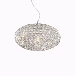 Ideal Lux Orion SP8, Superficie, Cromo, Translucent, Cromo, Metallo, Vetro, Camera da letto, Sala da pranzo, Soggiorno, Uffic ...
