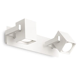 Ideal Lux - Applique Moderna Mouse Metallo Bianco 2 Luci Gu10