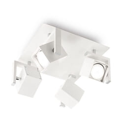 Ideal Lux - Plafoniera Moderna Mouse Metallo Bianco 4 Luci Gu10