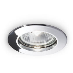 Faretto Incasso Moderno Jazz Metallo Cromo 1 Luce Gu10