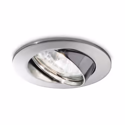 Collezione SWING FARETTO CIRCOLARE ORIENTABILE Faretto ad incasso orientabile con struttura circolare in alluminio cromo. Dis ...
