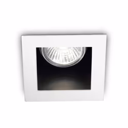 Collezione FUNKY FARETTO AD INCASSO MODERNO Faretto da incasso per interni quadro con corpo in metallo bianco, lampada semire ...
